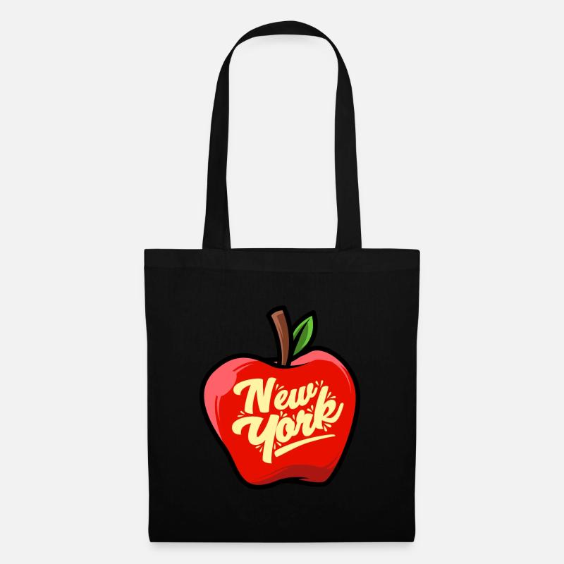 New York Big Apple Symbol Cooles Geschenk - Stoffbeutel - Schwarz