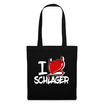J'aime la musique folklorique Schlager disant déclaration - Sac en tissu - noir - Devant