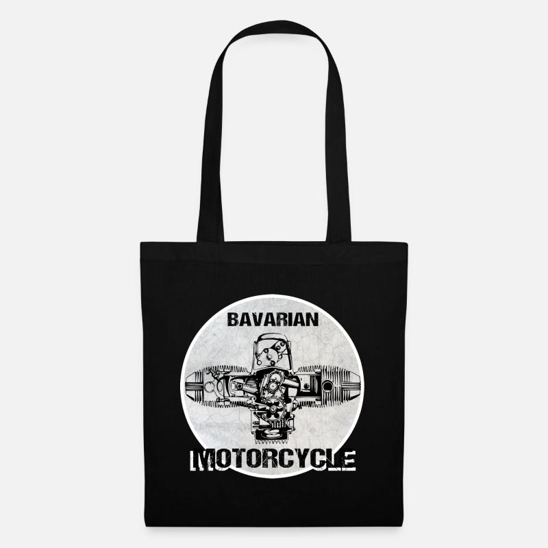 Bavarian Motorcycle boxer engine - Tote Bag - black