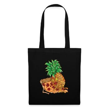Ananas et pizza, pizza cadeau hawai manger des fruits - Sac en tissu - noir - Devant