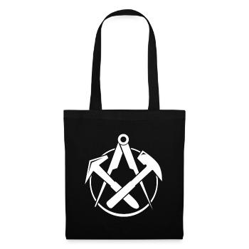 Toiture Logo - Blanc - Sac en tissu - noir - Devant