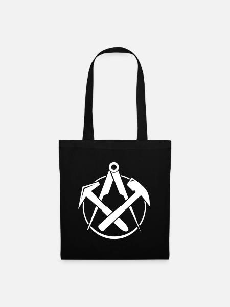 Roofing Logo - White - Tote Bag - black