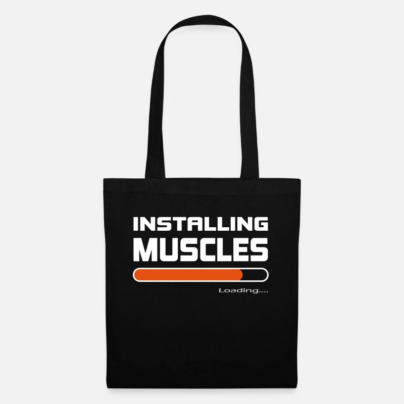 Installing Muscles Installiere Muskeln Geschenk - Stoffbeutel - Schwarz