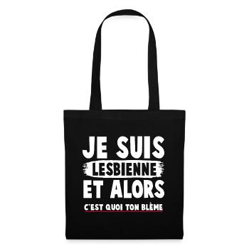 T-shirt féministe humoristique à message engagé - Sac en tissu - noir - Devant