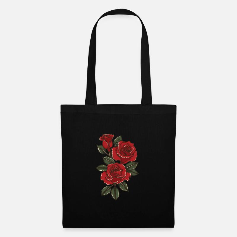 Red roses - Tote Bag - black