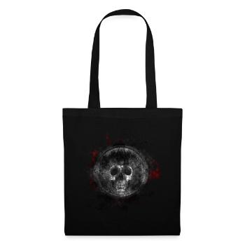 Gothic Death Skull Paint Splatter Art - Tote Bag - black - Front