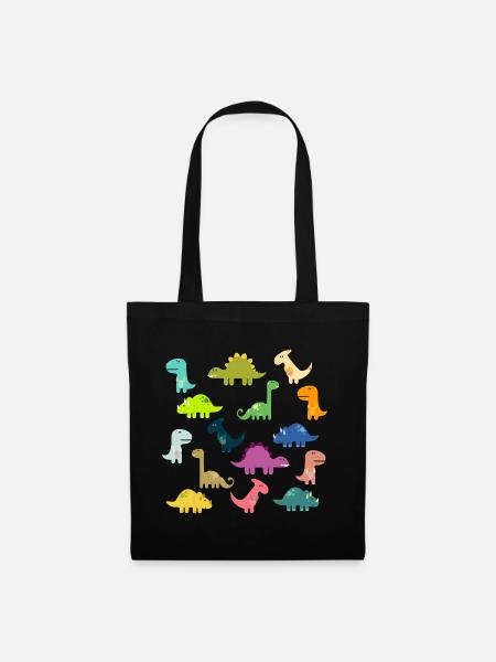 Dino Friends - Stoffbeutel - Schwarz