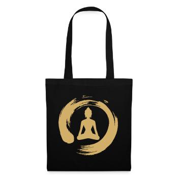 Yoga Méditation Or Cool Cadeau - Sac en tissu - noir - Devant