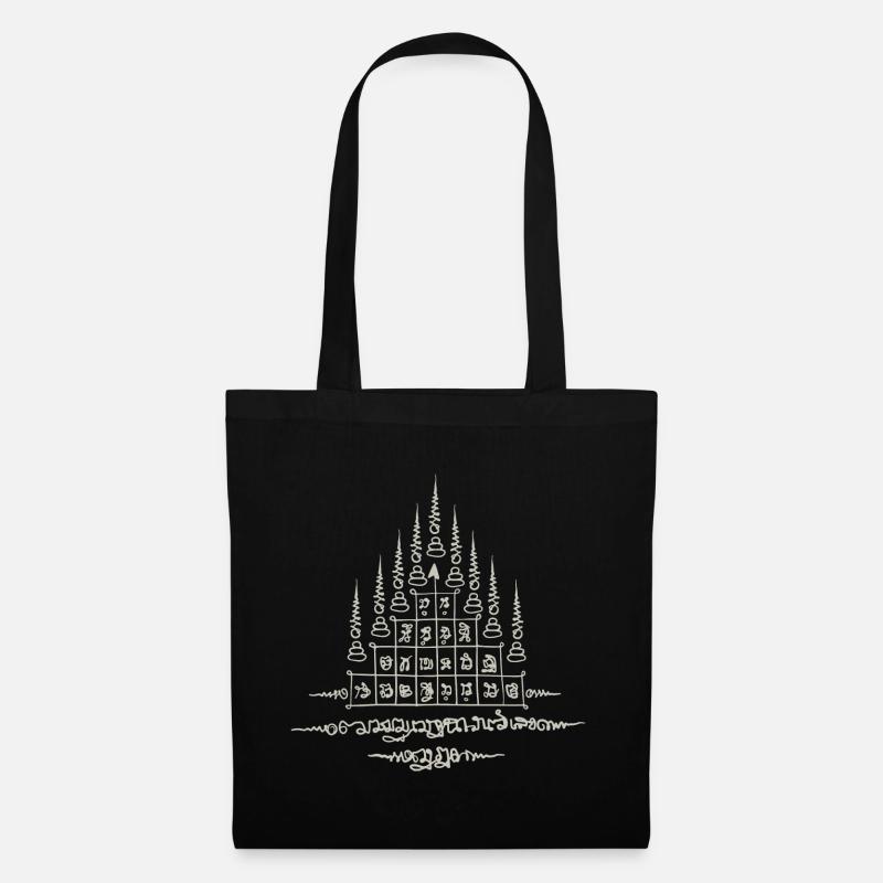 Sak Yant Thai Tattoo Neun Spitzen Cooles Geschenk - Stoffbeutel - Schwarz
