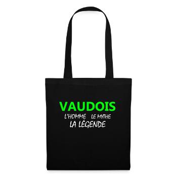 Vaudois Legende Motif - Sac en tissu - noir - Devant