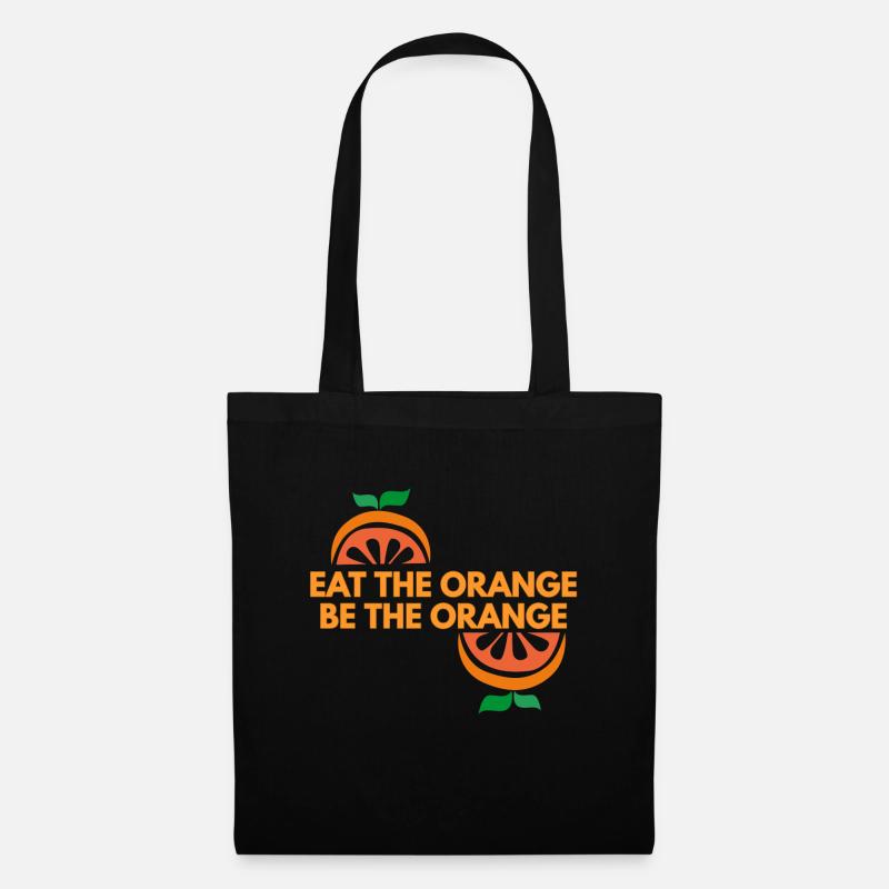 mange l'orange soit l'orange - Sac en tissu - noir