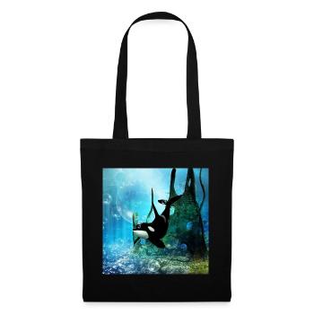 Magnifique orque dans l'océan profond - Sac en tissu - noir - Devant