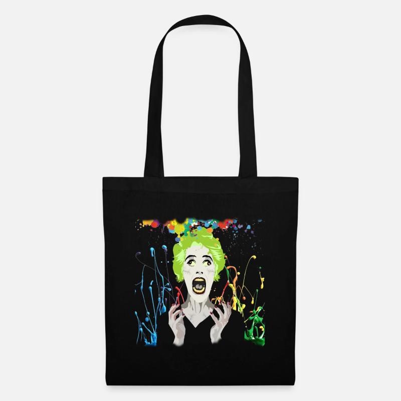 Crazy Lady - Stoffbeutel - Schwarz