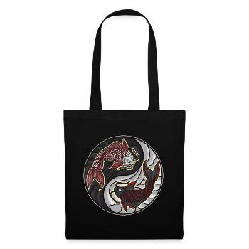 Koi Yin Yang | Fish Fishing Aquarium Fish Tank - Tote Bag - black - Front