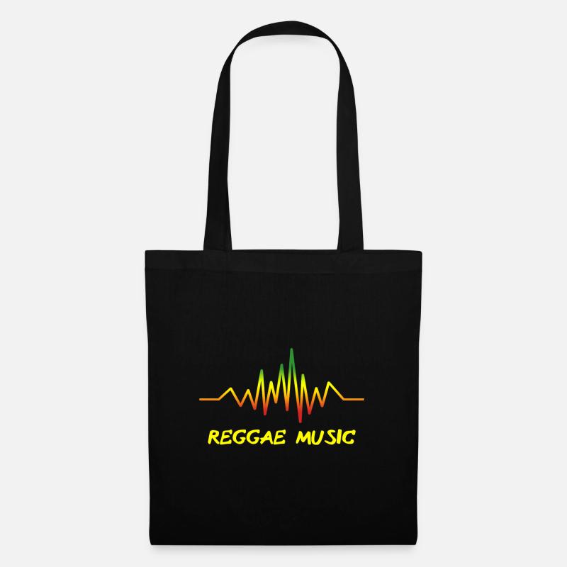 Reggae Klangwelle Design - Stoffbeutel - Schwarz