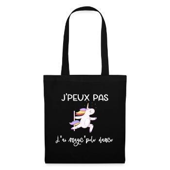 J'peux pas j'ai magic'pole dance - Sac en tissu - noir - Devant