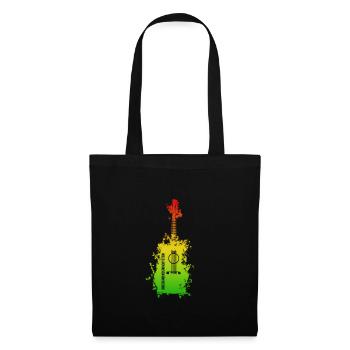 Rainbow Splatter Guitar - Tote Bag - black - Front