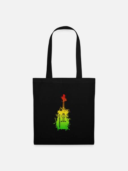 Guitare Rainbow Splatter - Sac en tissu - noir