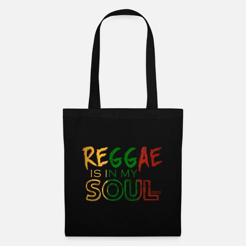 Reggae Seele in bunten Farben - Stoffbeutel - Schwarz