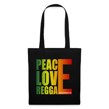 Peace Love Reggae Gradient - Stoffbeutel - Schwarz - Vorne