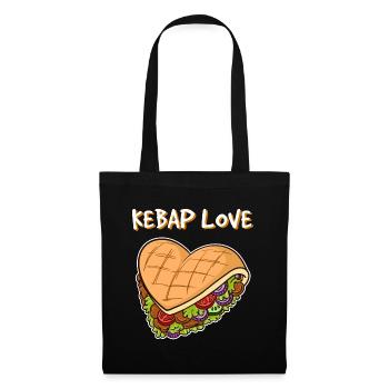 I love kebab heart kebab fast food burger hunger - Tote Bag - black - Front