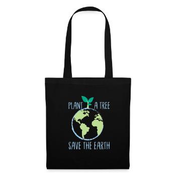 Plant a tree save the earth Climate change - Tote Bag - black - Front