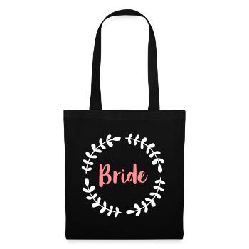 Couronne de mariée - Sac en tissu - noir - Devant