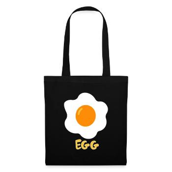 Fried egg eating egg - Tote Bag - black - Front