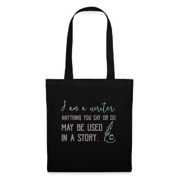 0267 Histoire | Auteur | Écrivain | histoire - Sac en tissu - noir - Devant