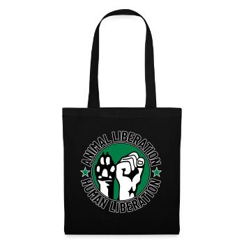 Libération animale libération humaine - Sac en tissu - noir - Devant