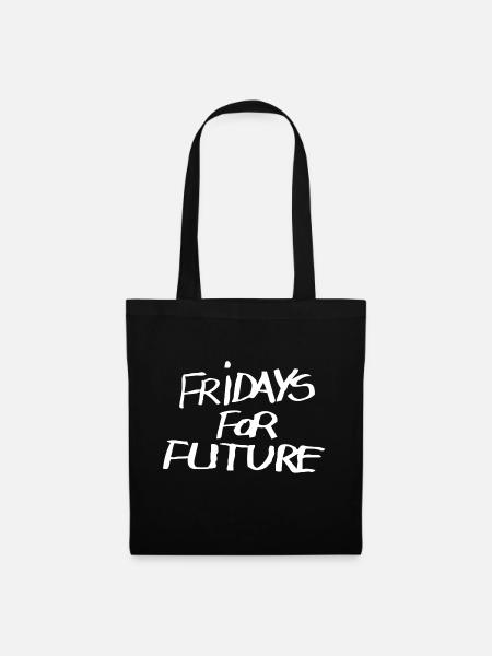 Fridays for future - Stoffbeutel - Schwarz