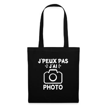 j'peux pas j'ai photo - Sac en tissu - noir - Devant