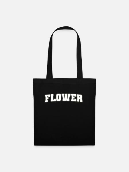 Flower - Stoffbeutel - Schwarz