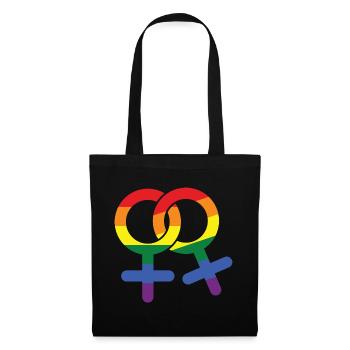 LGBT Lesbian Female Gift Symbol - Tote Bag - black - Front