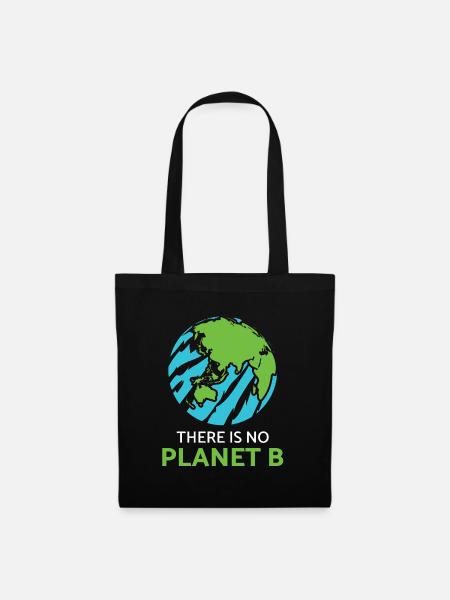 Klimaschutz Umwelt Planet Erde Klima Klimapolitik - Stoffbeutel - Schwarz
