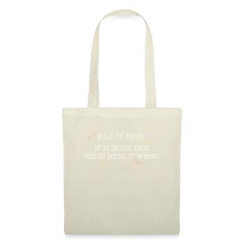 Maths règles complexes simple - Sac en tissu - nature - Devant