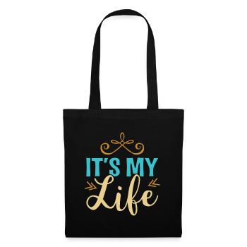 C’est ma vie - Sac en tissu - noir - Devant