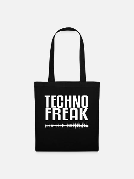Techno Freak Geschenk - Stoffbeutel - Schwarz