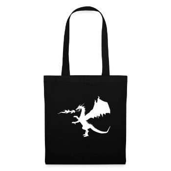 Dragon dragon - Sac en tissu - noir - Devant