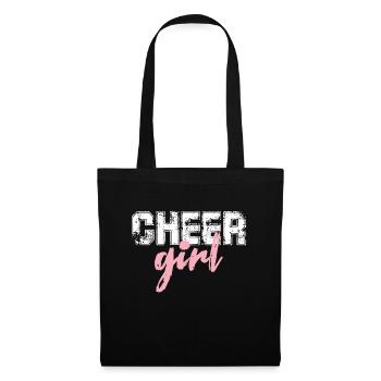 Cheerleader Mädchen - Stoffbeutel - Schwarz - Vorne