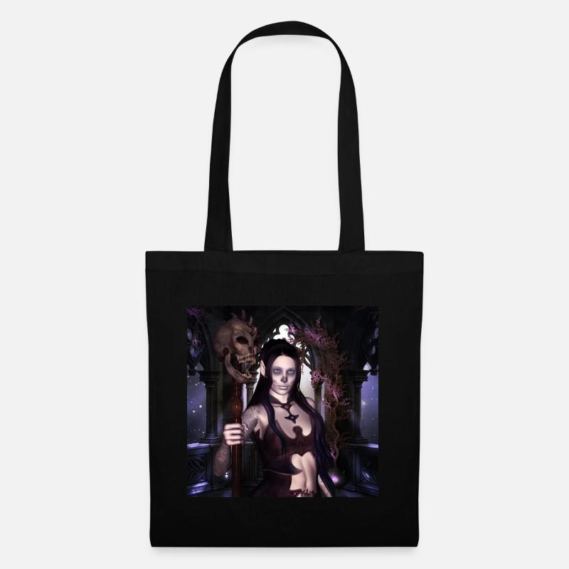 The dark princess with skulls. - Tote Bag - black