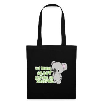 Koala - Stoffbeutel - Schwarz - Vorne