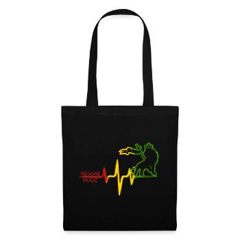Icône du rythme du reggae Lion - Sac en tissu - noir - Devant