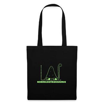 Normaldistribusaurus Normal Distribution I Geschenk - Stoffbeutel - Schwarz - Vorne