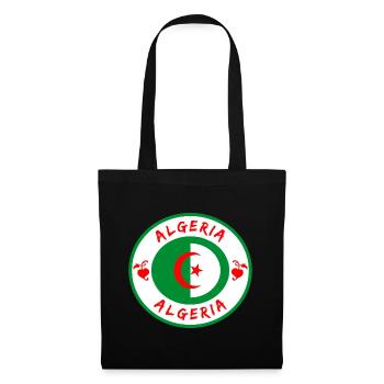 Algerien Kreis mit Nationalflagge Geschenk Algier - Stoffbeutel - Schwarz - Vorne