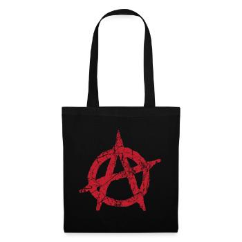 Anarchie Symbol Anarchie Anarchie Anarchie Anarchie - Stoffbeutel - Schwarz - Vorne