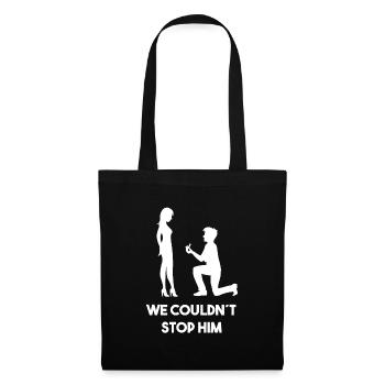 Enterrement de vie de garçon Fête de mariage Drôle de sort - Sac en tissu - noir - Devant