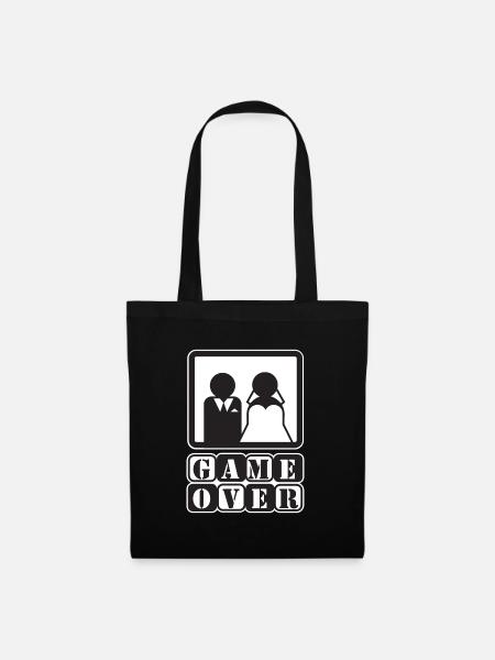 Enterrement de vie de garçon Game Over Sort - Sac en tissu - noir