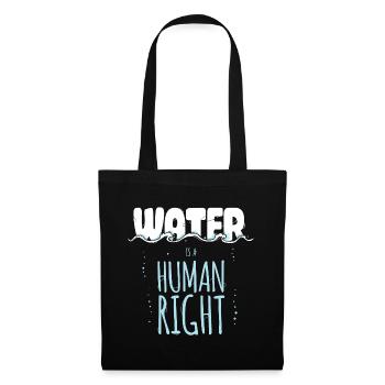 Water is a Human Right - Stoffbeutel - Schwarz - Vorne