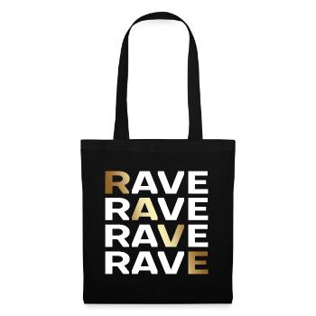RAVE TECHNO RAVER - Sac en tissu - noir - Devant